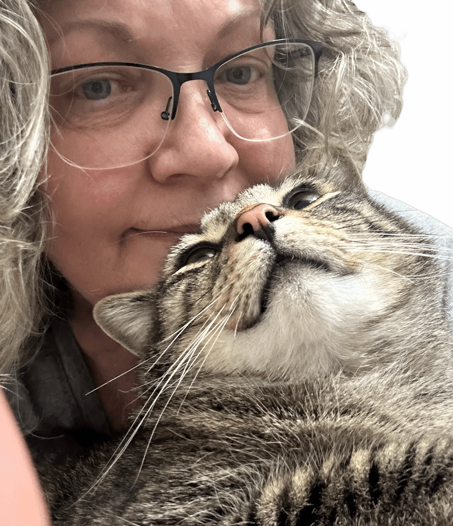 Brenda Mongeau with Loki the cat